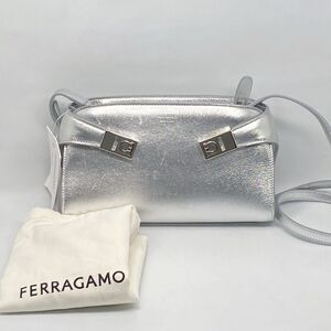 Ferragamo Hug Metallic Leather Crossbody Bag